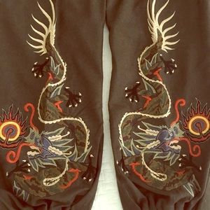 Marahishi Mens Vintage Cargo Pant Dragons Green